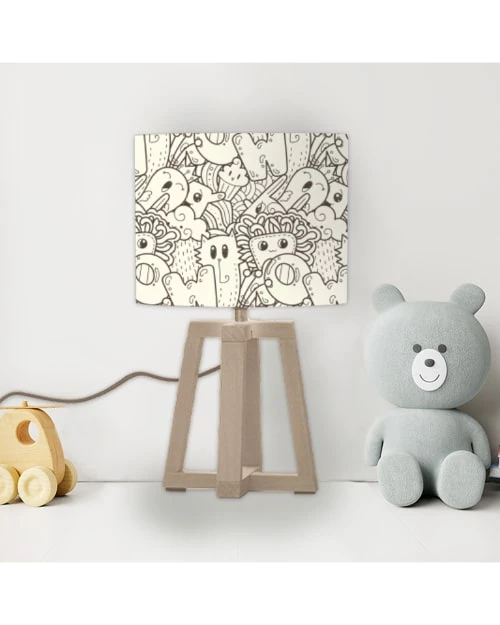 Abat-jours Lampes De Chevet Enfant Abat-jour Chevet Enfant Doodle Fête T 25 X H 20 2 Abat-jours Lampes De Chevet Enfant Abat-jour Chevet Enfant Doodle Fête T 25 X H 20 – Image 2