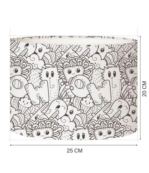 Abat-jours Lampes De Chevet Enfant Abat-jour Chevet Enfant Doodle Fête T 25 X H 20 4 Abat-jours Lampes De Chevet Enfant Abat-jour Chevet Enfant Doodle Fête T 25 X H 20 – Image 4