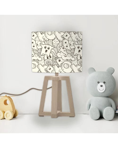 Abat-jours Lampes De Chevet Enfant Abat-jour Chevet Enfant Doodle Pop Corn T 25 X H 20 2 Abat-jours Lampes De Chevet Enfant Abat-jour Chevet Enfant Doodle Pop Corn T 25 X H 20 – Image 2