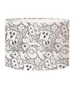 Abat-jours Lampes De Chevet Enfant Abat-jour Chevet Enfant Doodle Pop Corn T 25 X H 20