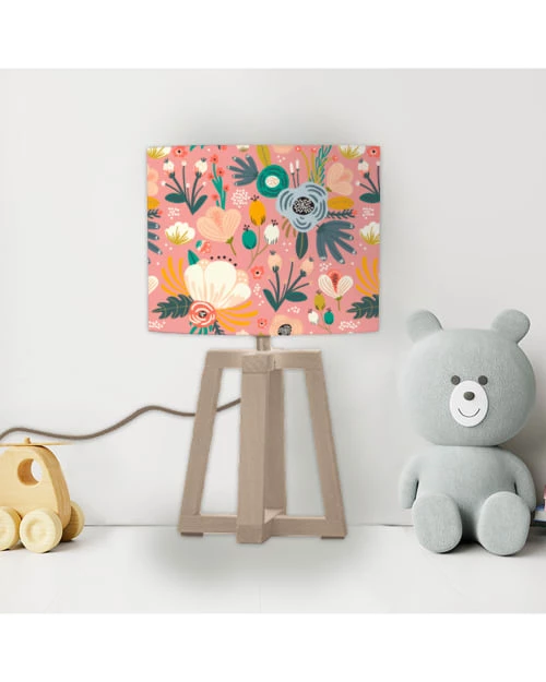 Abat-jours Lampes De Chevet Enfant Abat-jour Chevet Enfant Floral Rose Doux T 25 X H 20 2 Abat-jours Lampes De Chevet Enfant Abat-jour Chevet Enfant Floral Rose Doux T 25 X H 20 – Image 2