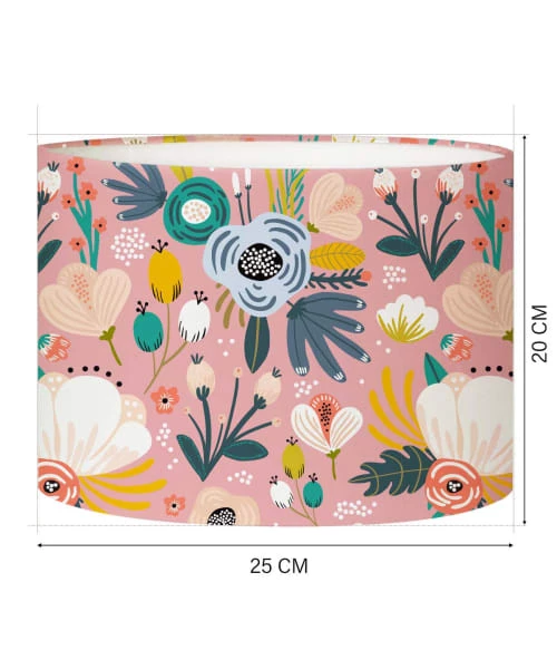 Abat-jours Lampes De Chevet Enfant Abat-jour Chevet Enfant Floral Rose Doux T 25 X H 20 4 Abat-jours Lampes De Chevet Enfant Abat-jour Chevet Enfant Floral Rose Doux T 25 X H 20 – Image 4