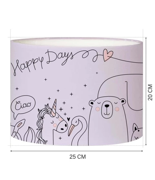 Abat-jours Lampes De Chevet Enfant Abat-jour Chevet Enfant Happydays Lavande T 25 X H 20 4 Abat-jours Lampes De Chevet Enfant Abat-jour Chevet Enfant Happydays Lavande T 25 X H 20 – Image 4