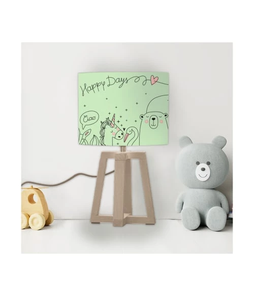 Abat-jours Lampes De Chevet Enfant Abat-jour Chevet Enfant Happydays Vert Pastel T 25 X H 20 2 Abat-jours Lampes De Chevet Enfant Abat-jour Chevet Enfant Happydays Vert Pastel T 25 X H 20 – Image 2