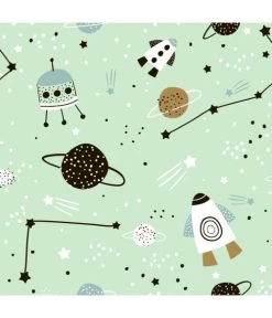 Abat-jours Lampes De Chevet Enfant Abat-jour Chevet Enfant Planète Vert Pastel T 25 X H 20 -Luminaires enfant Soldes abat jour chevet enfant planete vert pastel t 25 x h 20 2