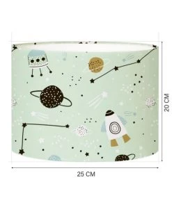 Abat-jours Lampes De Chevet Enfant Abat-jour Chevet Enfant Planète Vert Pastel T 25 X H 20 -Luminaires enfant Soldes abat jour chevet enfant planete vert pastel t 25 x h 20 3