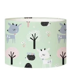 Abat-jours Lampes De Chevet Enfant Abat-jour Chevet Enfant Rennes Vert Pastel T 25 X H 20