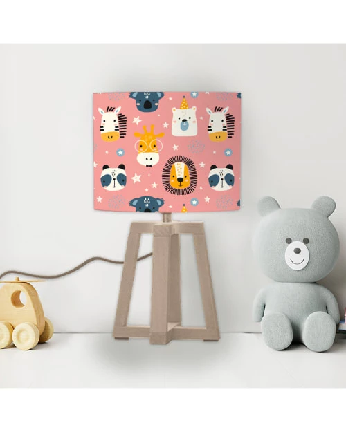 Abat-jours Lampes De Chevet Enfant Abat-jour Chevet Enfant Savane Rose Doux T 25 X H 20 2 Abat-jours Lampes De Chevet Enfant Abat-jour Chevet Enfant Savane Rose Doux T 25 X H 20 – Image 2