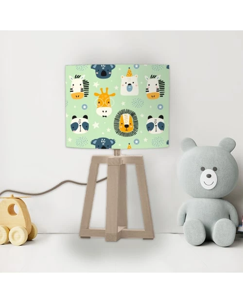 Abat-jours Lampes De Chevet Enfant Abat-jour Chevet Enfant Savane Vert Pastel T 25 X H 20 2 Abat-jours Lampes De Chevet Enfant Abat-jour Chevet Enfant Savane Vert Pastel T 25 X H 20 – Image 2