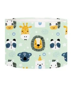 Abat-jours Lampes De Chevet Enfant Abat-jour Chevet Enfant Savane Vert Pastel T 25 X H 20