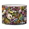 Abat-jours Lampes De Chevet Enfant Abat-jour Lampadaire Enfant / Ado Graffiti D 45 X H 25