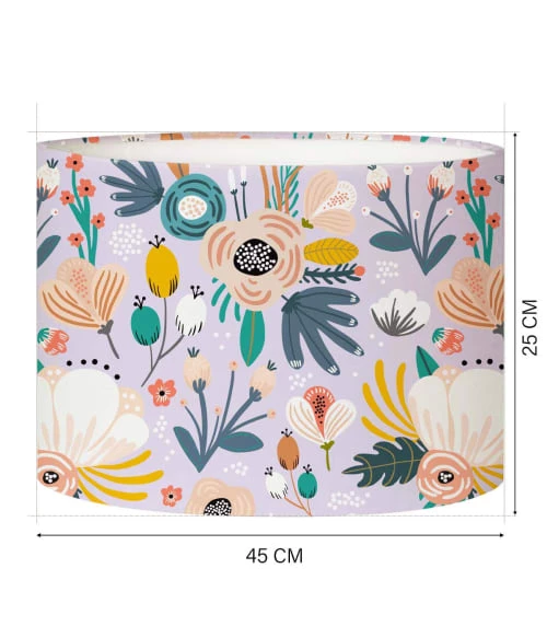 Abat-jours Lampadaires Enfant Abat-jour Lampadaire Enfant Floral Lavande T 45 X H 25 4 Abat-jours Lampadaires Enfant Abat-jour Lampadaire Enfant Floral Lavande T 45 X H 25 – Image 4