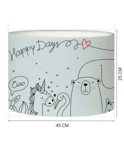 Abat-jours Lampadaires Enfant Abat-jour Lampadaire Enfant Happydays Petit Bleu T 45 X H 25 -Luminaires enfant Soldes abat jour lampadaire enfant happydays petit bleu t 45 x h 25 2