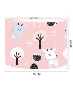 Abat-jours Lampadaires Enfant Abat-jour Lampadaire Enfant Rennes Rose Doux T 45 X H 25 -Luminaires enfant Soldes abat jour lampadaire enfant rennes rose doux t 45 x h 25 2