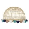 Maisons Du Monde Suspensions Enfant Abat-jour Pour Suspension En Osier Avec Pompons Multicolores