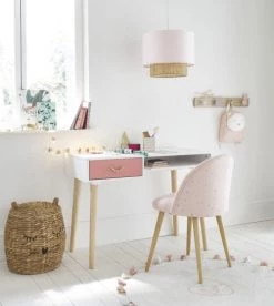 Maisons Du Monde Suspensions Enfant Abat-jour Pour Suspension Rose Cannage En Osier -Luminaires enfant Soldes abat jour pour suspension rose cannage en osier 1000 9 4 206644 6