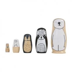 Maisons Du Monde Objets Déco Enfant Animaux Gigognes En Schima Noir Et Blanc