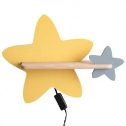 Keria Suspensions Enfant Applique Kids En Bois Jaune