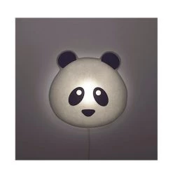 BUOKIDS Suspensions Enfant Applique Veilleuse Panda En Pvc Blanc -Luminaires enfant Soldes applique veilleuse panda en pvc blanc 1