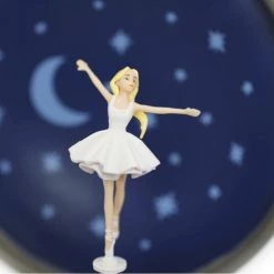 Trousselier Objets Déco Enfant Boîte à Bijoux Musicale Ronde Ballerine Bleue -Luminaires enfant Soldes boite a bijoux musicale ronde ballerine bleue 3