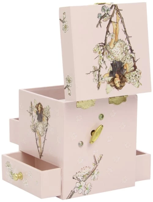 Trousselier Objets Déco Enfant Boîte à Musique Fée Cerisier Rose 13,5x10x10cm 2 Trousselier Objets Déco Enfant Boîte à Musique Fée Cerisier Rose 13,5x10x10cm – Image 2