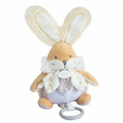 Doudou Et Compagnie Objets Déco Enfant Boite à Musique Lapin De Sucre Blanc