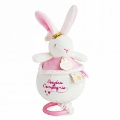 Doudou Et Compagnie Objets Déco Enfant Boite à Musique Lapin Fleurs