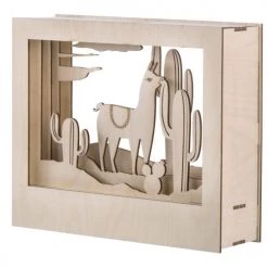Youdoit Objets Déco Enfant Cadre Décoratif En Bois à Motif 3D 24x20x6,9cm
