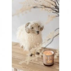 LANADECO Objets Déco Enfant Chèvre En Résine Beige H33cm -Luminaires enfant Soldes chevre en resine beige h33cm 2