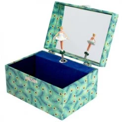 STC Objets Déco Enfant Coffret à Bijoux Musical Le Paon 15x8x10,5cm