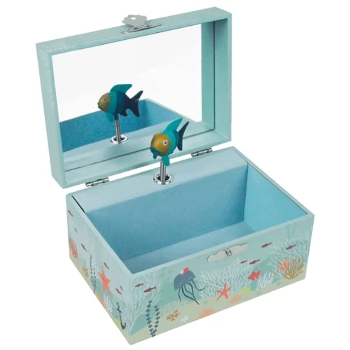Trousselier Objets Déco Enfant Coffret à Bijoux Musical Océan 15x8x10,5cm 1 Trousselier Objets Déco Enfant Coffret à Bijoux Musical Océan 15x8x10,5cm