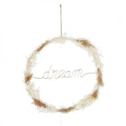 Maisons Du Monde Déco Lumineuses Enfant Déco Lumineuse En Métal Doré Et éléments Naturels Séchés 14 LEDS