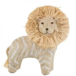 Jolipa Objets Déco Enfant Figurine Lion En Résine Et Raphia