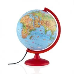 Tecnodidattica Objets Déco Enfant Globe Terrestre Illustré 25 Cm Lumineux Textes En Français