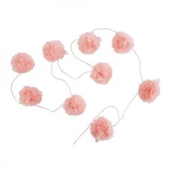 Maisons Du Monde Déco Lumineuses Enfant Guirlande Lumineuse 9 LED Pompons Roses L214