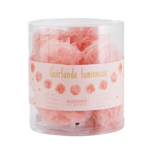 Maisons Du Monde Déco Lumineuses Enfant Guirlande Lumineuse 9 LED Pompons Roses L214 3 Maisons Du Monde Déco Lumineuses Enfant Guirlande Lumineuse 9 LED Pompons Roses L214 – Image 3