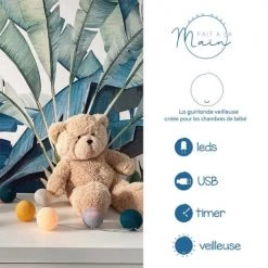 La Case De Cousin Paul Déco Lumineuses Enfant Guirlande Veilleuse Bébé 16 LED -Luminaires enfant Soldes guirlande veilleuse bebe 16 led 24