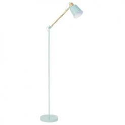 Maisons Du Monde Lampadaires Enfant Lampadaire Ajustable En Métal Bleu Et Bois D'hévéa H149