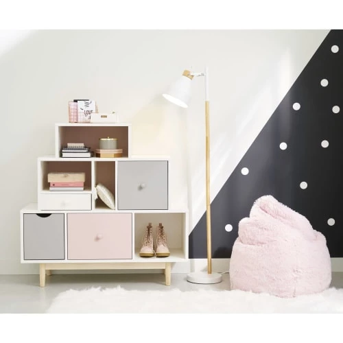 Maisons Du Monde Lampadaires Enfant Lampadaire En Hévéa Et Métal Blanc 4 Maisons Du Monde Lampadaires Enfant Lampadaire En Hévéa Et Métal Blanc – Image 4