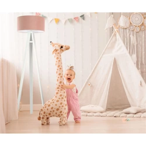 BPS Koncept Lampadaires Enfant Lampadaire Tissu Rose 40x40x141cm 2 BPS Koncept Lampadaires Enfant Lampadaire Tissu Rose 40x40x141cm – Image 2