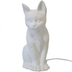Faye Lampes De Chevet Enfant Lampe à Poser Blanche Chat