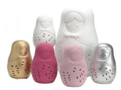 Amadeus Lampes De Chevet Enfant Lampe à Poser Blanche Poupée Russe -Luminaires enfant Soldes lampe a poser blanche poupee russe 3