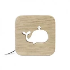 Gone's Lampes De Chevet Enfant Lampe à Poser Veilleuse En Bois Baleine