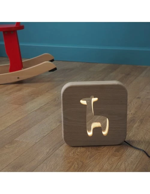 Gone's Lampes De Chevet Enfant Lampe à Poser Veilleuse En Bois Girafe 2 Gone's Lampes De Chevet Enfant Lampe à Poser Veilleuse En Bois Girafe – Image 2