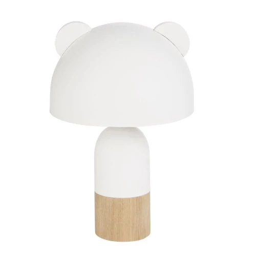 Maisons Du Monde Lampes De Chevet Enfant Lampe Abat-jour Blanc En Métal Oreilles En Bois Avec Pied Bicolore écru Et Bois H25 1 Maisons Du Monde Lampes De Chevet Enfant Lampe Abat-jour Blanc En Métal Oreilles En Bois Avec Pied Bicolore écru Et Bois H25