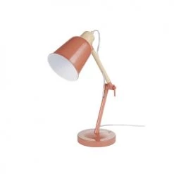 Luminaires enfant Soldes 11 Maisons Du Monde Lampes De Chevet Enfant Lampe De Bureau En Bois D'hévéa Et Métal Terracotta