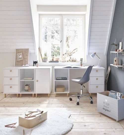 Maisons Du Monde Lampes De Chevet Enfant Lampe De Bureau En Métal Blanc Et Hévéa 6 Maisons Du Monde Lampes De Chevet Enfant Lampe De Bureau En Métal Blanc Et Hévéa – Image 6