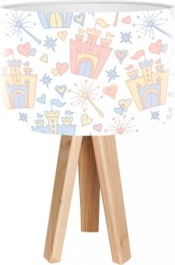 BPS Koncept Lampes De Chevet Enfant Lampe De Chevet Enfant Trépied Abat Jour Blanc Et Multicolore -Luminaires enfant Soldes lampe de chevet enfant trepied abat jour blanc et multicolore 9