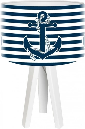 BPS Koncept Lampes De Chevet Enfant Lampe De Chevet Enfant Trépied Bois Abat Jour Blanc Et Bleu 3 BPS Koncept Lampes De Chevet Enfant Lampe De Chevet Enfant Trépied Bois Abat Jour Blanc Et Bleu – Image 3