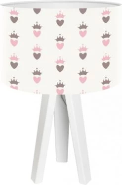 BPS Koncept Lampes De Chevet Enfant Lampe De Chevet Enfant Trépied Bois Abat Jour Multicolore -Luminaires enfant Soldes lampe de chevet enfant trepied blanc abat jour multicolore 12